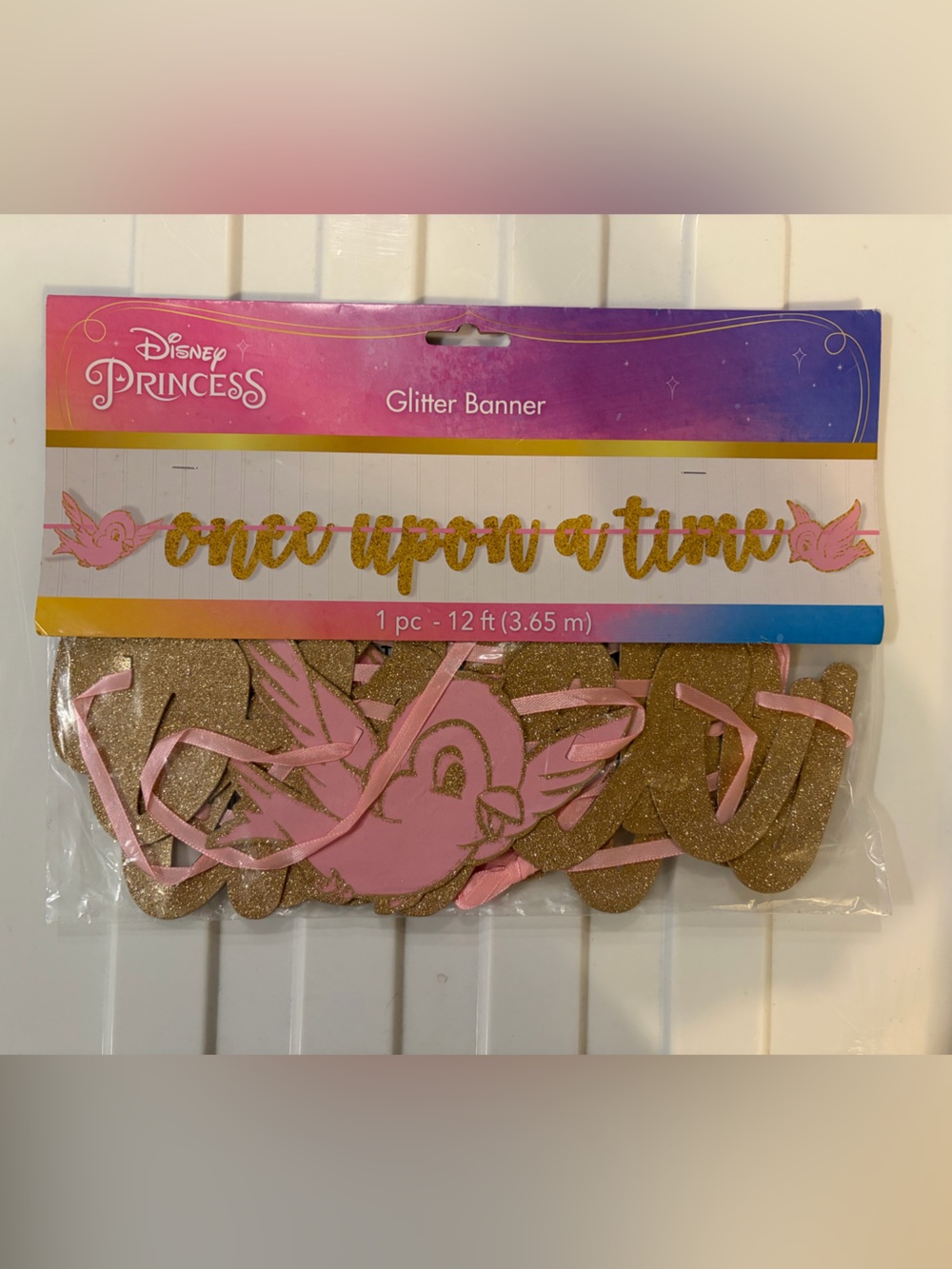 Princess Glitter Banner - Once Upon a Time